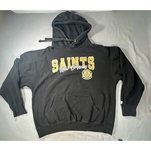 Starter New Orleans Saints black hoodie men's XL has faded‎ some
